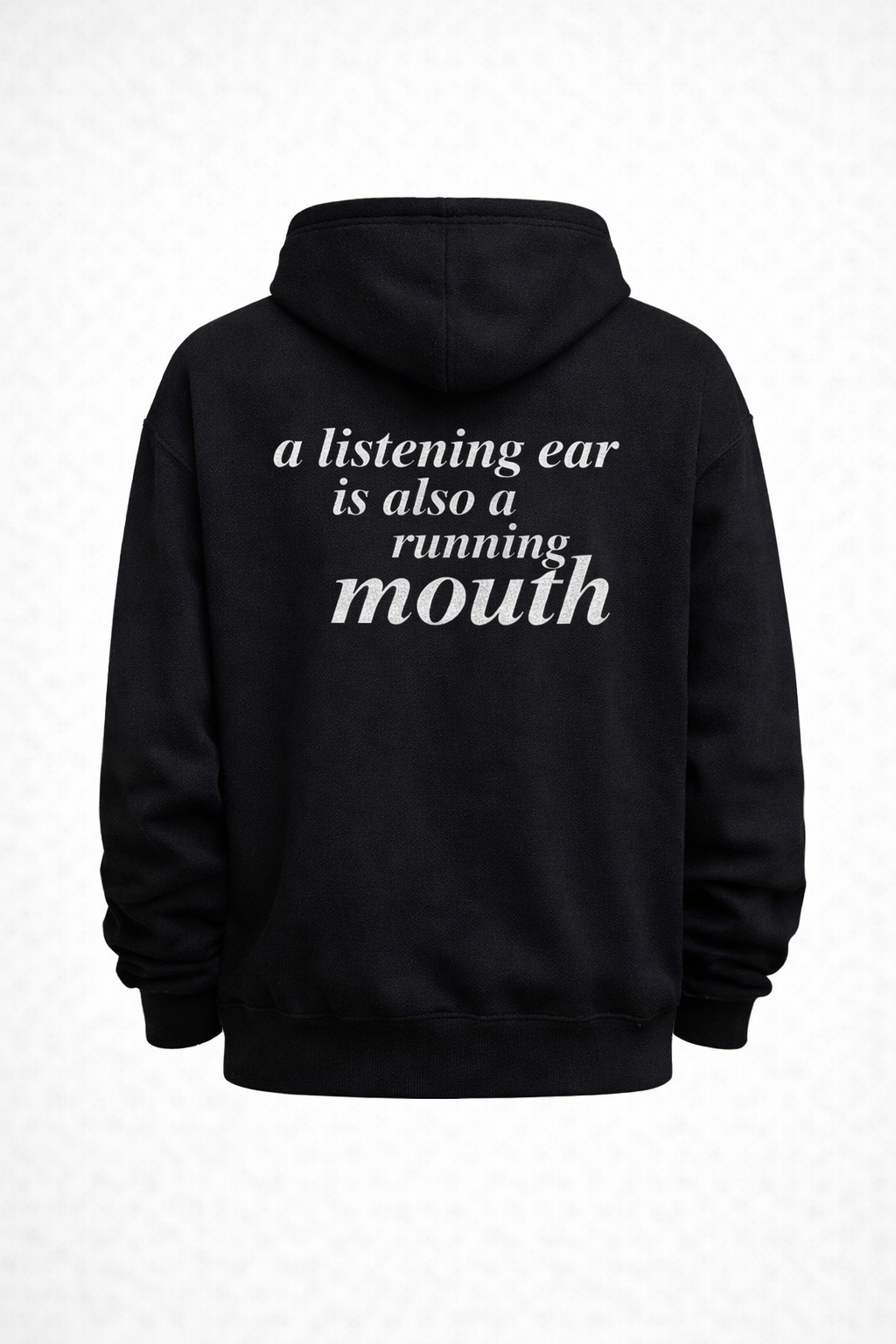 Listening Ear Hoodie – Limited-Mindset Black