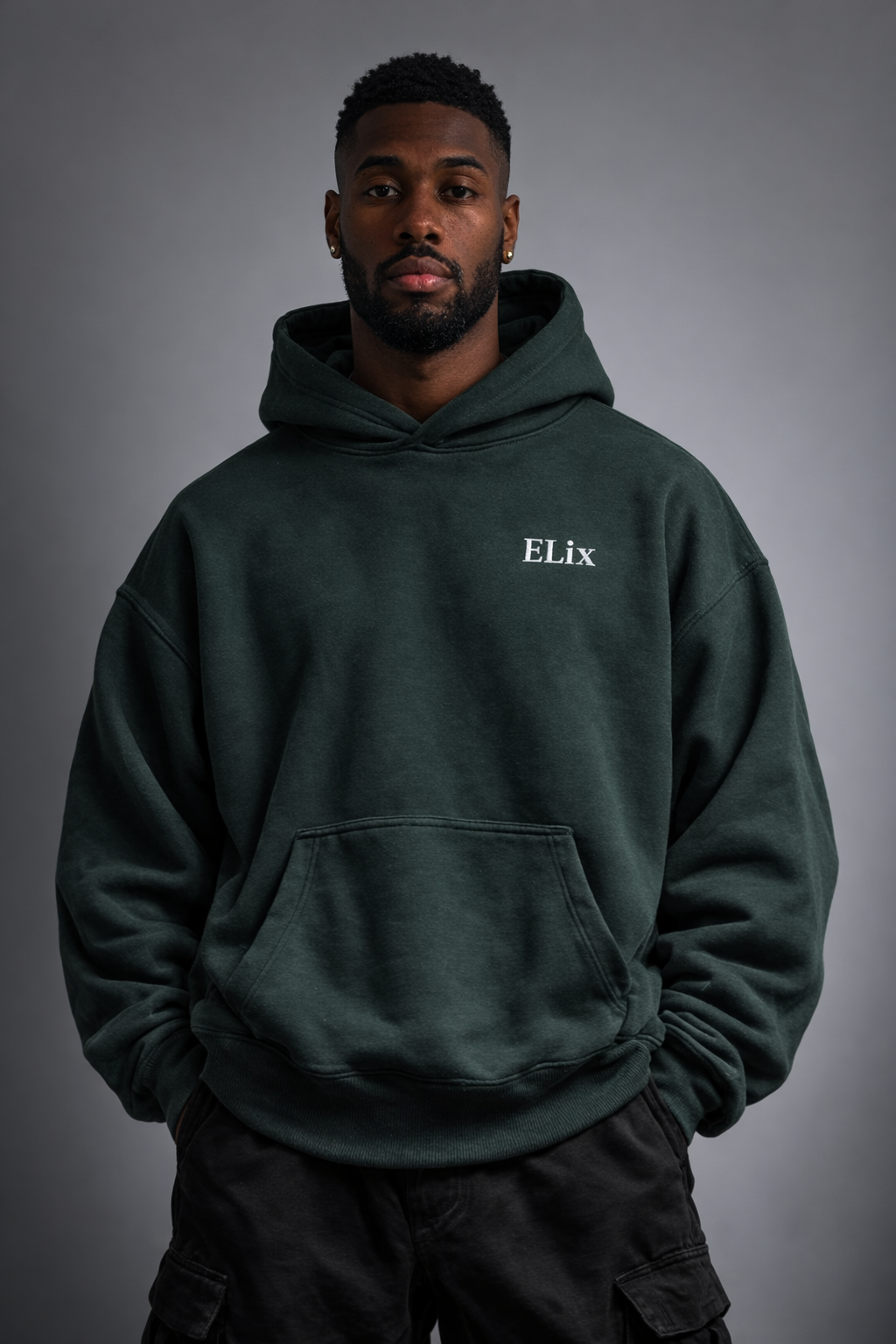 ELix Displaced Hoodie - Mindset Dark Green