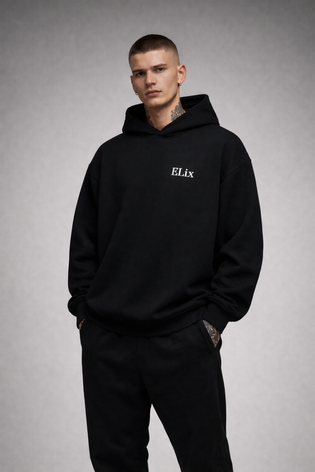 ELix Oversize Hoodie – Mindset-Black