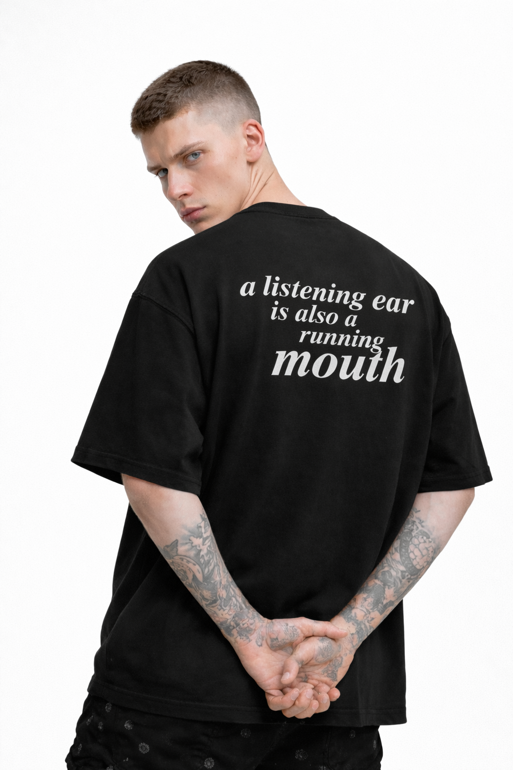 Listening Ear Tee Limited-Mindset-Black