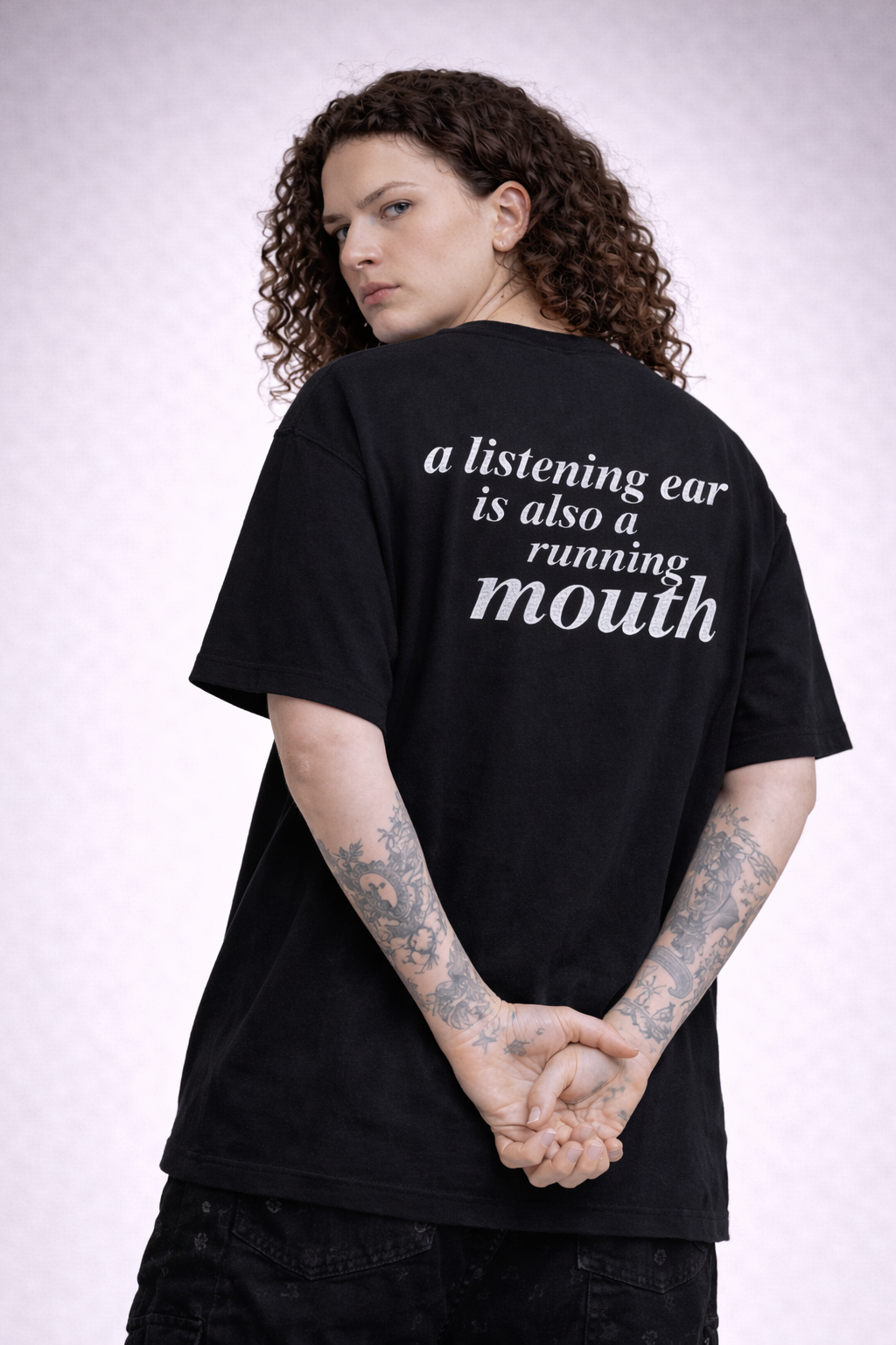 Listening Ear Tee Limited-Mindset-Black