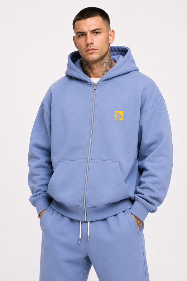 Rennsport Rössler x ELix Collection Signature Zip Hoodie – Racing Blue
