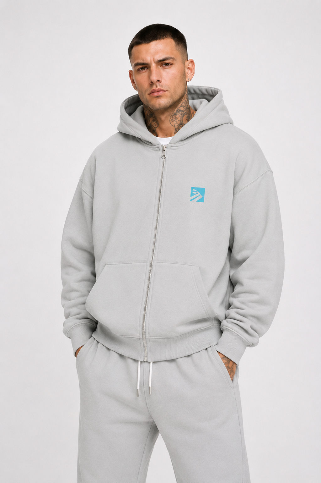 Rennsport Rössler x ELix Collection Signature Zip Hoodie – Racing Grey