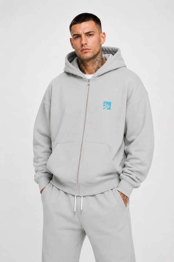 Rennsport Rössler x ELix Collection Signature Zip Hoodie – Racing Grey