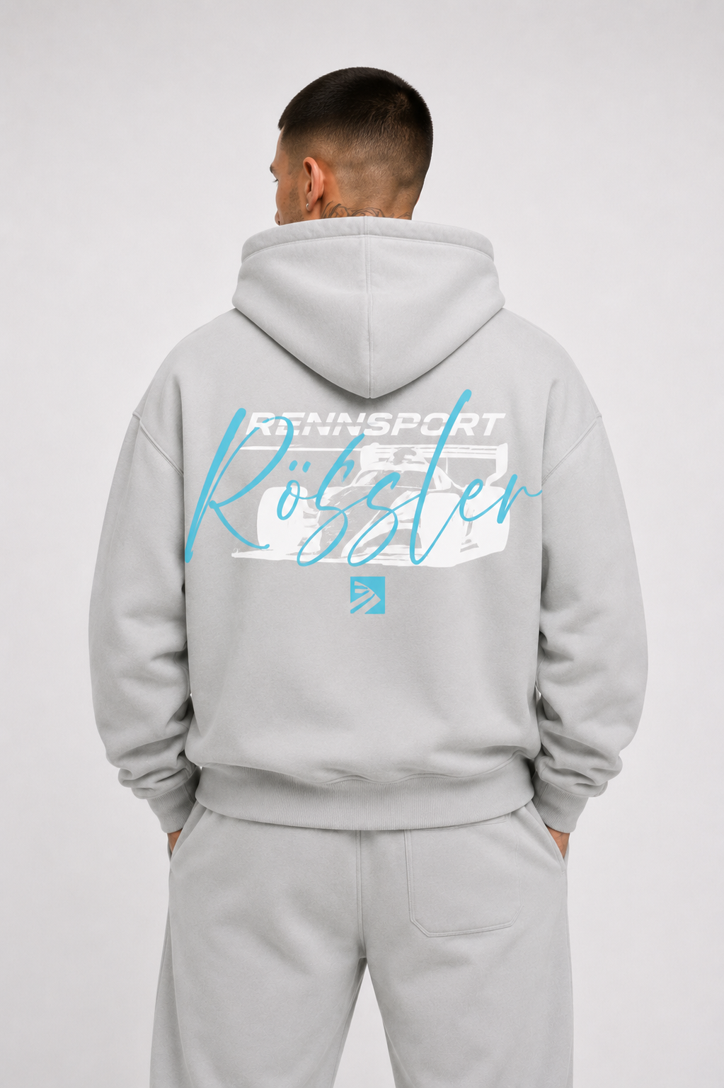 Rennsport Rössler x ELix Collection Signature Zip Hoodie – Racing Grey